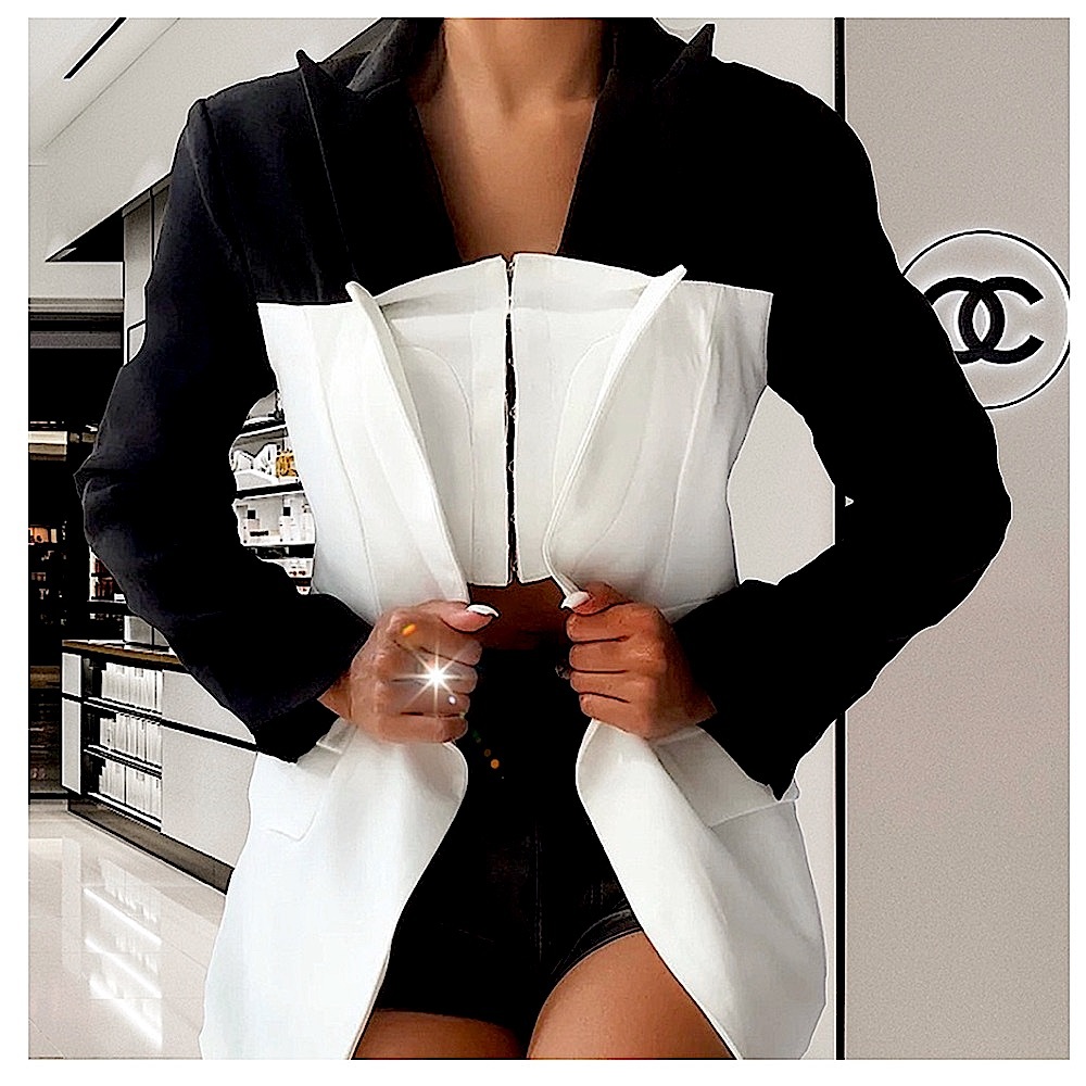 Notch Long Sleeve Straight Blazer - Picture 6 of 16